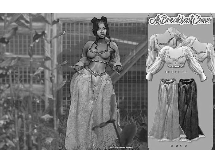 DEMO {ABC} Piper Sheer Blouse+Skirt