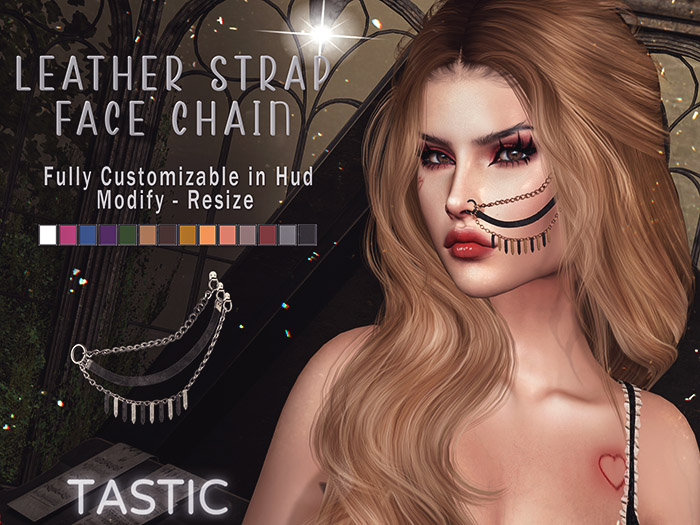 Tastic-Leather Strap Face Chain