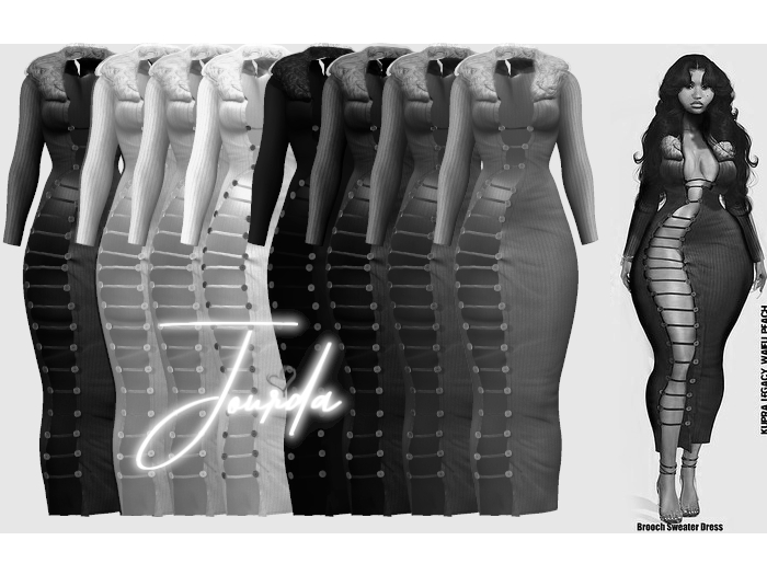 DEMO{ABC} Brooch Sweater Dres