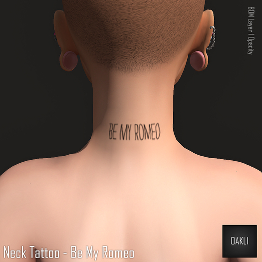 [OAKLI] Neck Tattoo - Be My Romeo