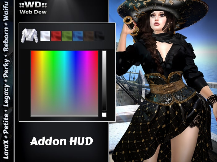 HUD Blouse - Satin [Sea Queen]