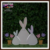 Easter - Resizable Fat Bunnies and Tulips