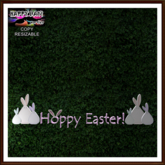 Easter - Resizable Fat Bunnies and Sign