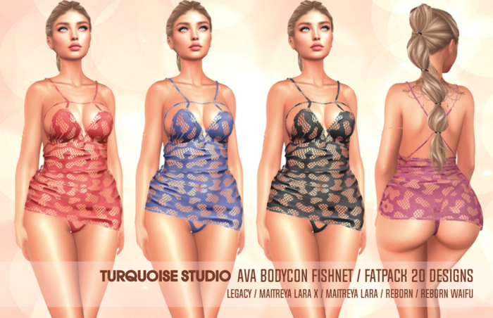 [TS] AVA BODYCON FISHNET - Maitreya Lara and Lara X - Legacy - Reborn - Reborn Waifu [FATPACK]