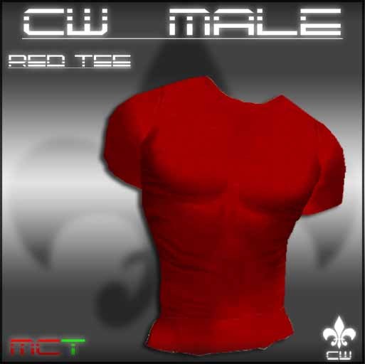 .:CW MALE:. Dark Red Tee