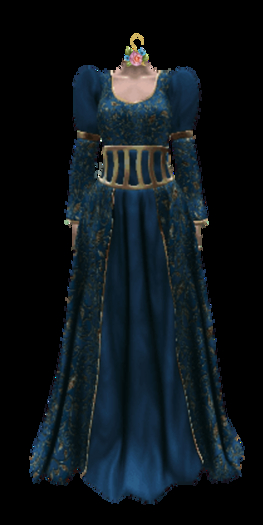 UY -  Constance Gown - BLUE & GOLD - GIFT BOX