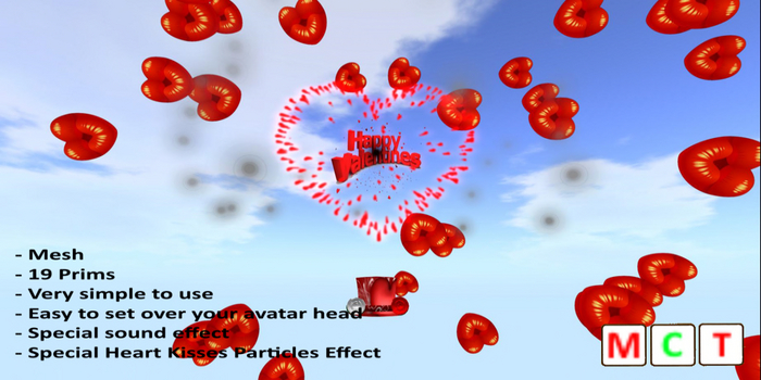 UFO - VALENTINE TOP HAT - RED KISSES BOX