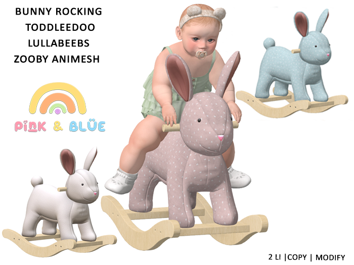 Bunny Rocking Toddleedoo/Lullabeebs/Zooby Animesh{Pink&Blue}