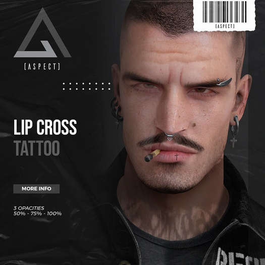 [ Aspect ] Lip Cross Tattoo