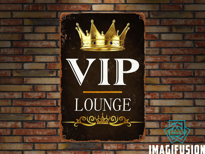 Vintage Metel Sign VIP