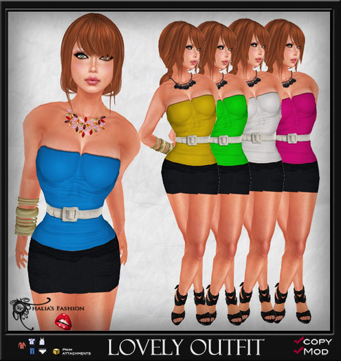 *Thalia* Lovely Outfit - Blue (Bracelets Included)