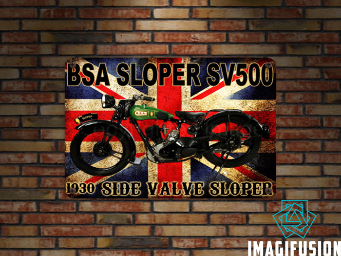 Vintage Metel Sign BSA