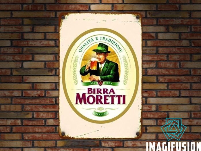 *Vintage Metal Sign - Birra Moretti*
