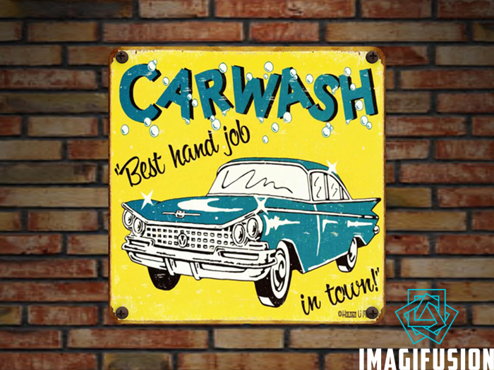 *Vintage Metal Sign - Car Wash*