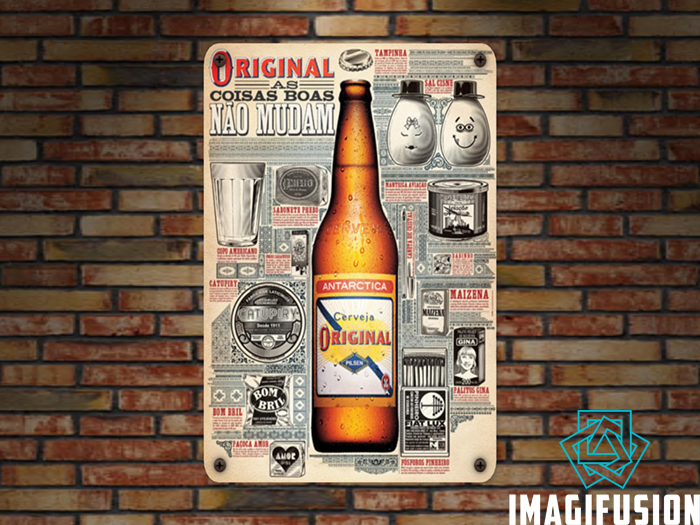 *Vintage Metal Sign - Cerveja*