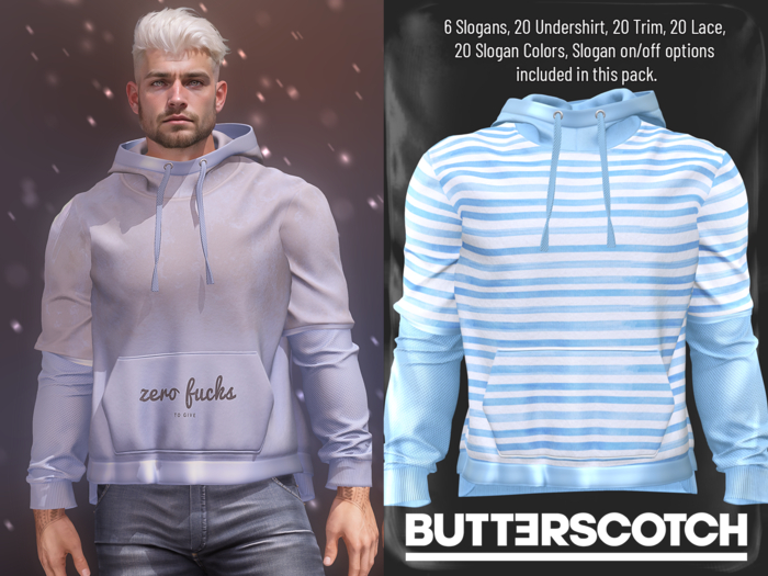 BUTTERSCOTCH . Theo Hoodie {Blue Stripes}