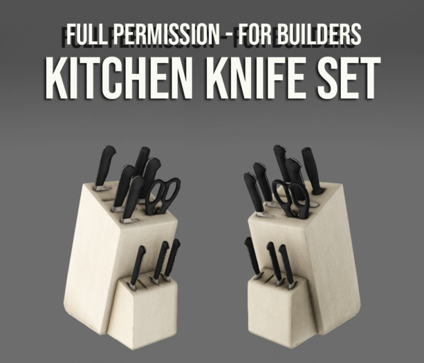 KITCHEN KNIFE SET - FULL PERM - FOR BUILDERS
