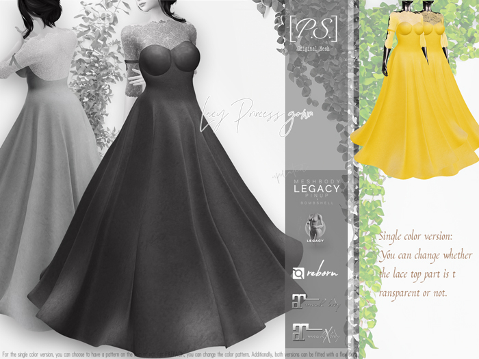 [PS] lacy princess gown-lemon