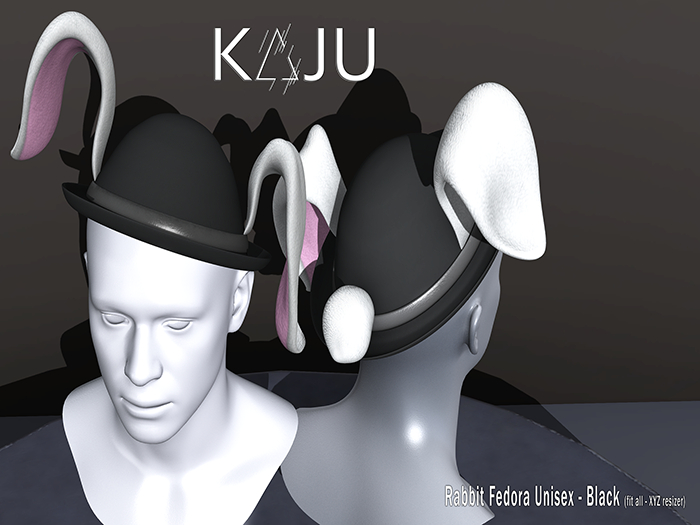 KAJU - Rabbit Fedora - Black 