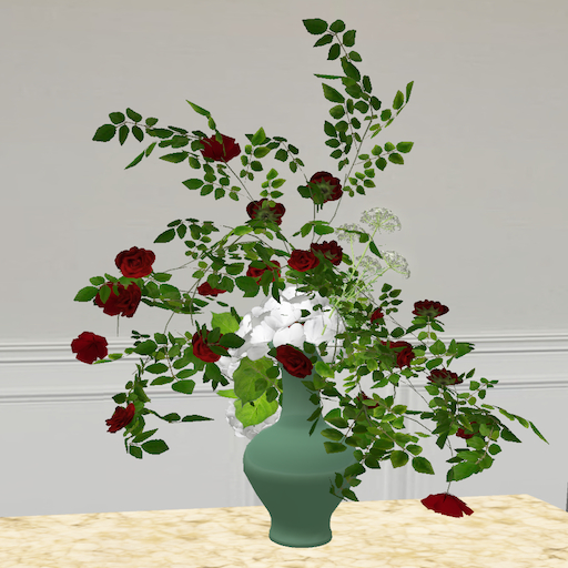 Song's Summer Garden Vase of Red Roses