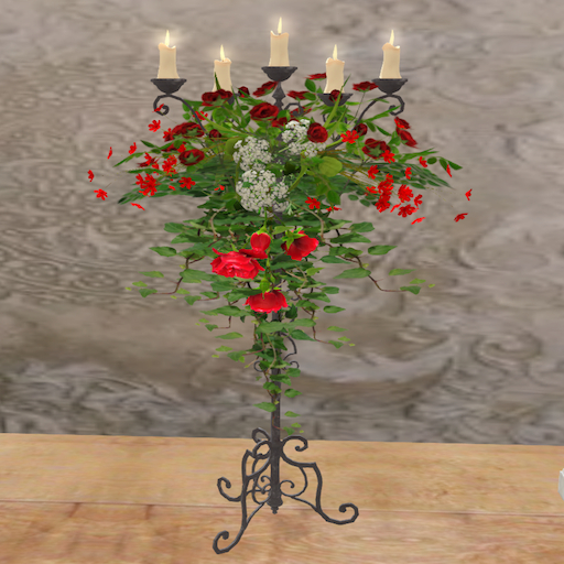 Song's Gardeny Candelabra Stand Red/white