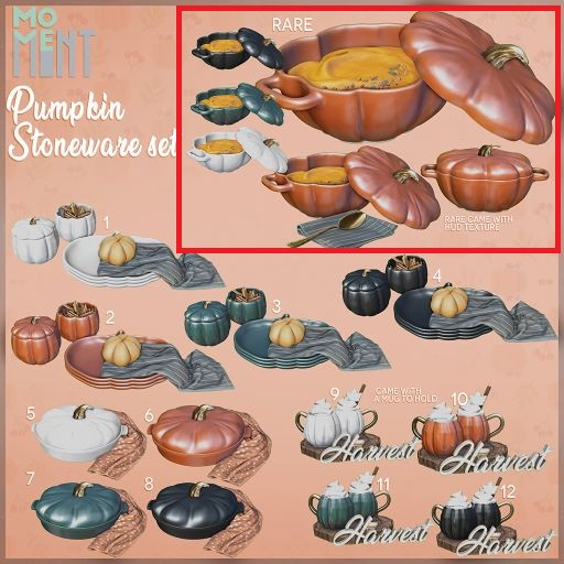 13. MVT - Pumpkin Stoneware set RARE