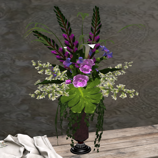 Song's Pedestal Vase in Lavender/Blue