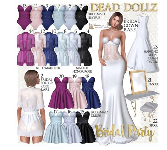 10. Dead Dollz - Bridal Party - Blue Robe