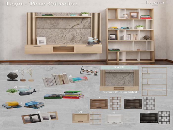12. - Legna - Texas Collection Shelf and Rack RARE