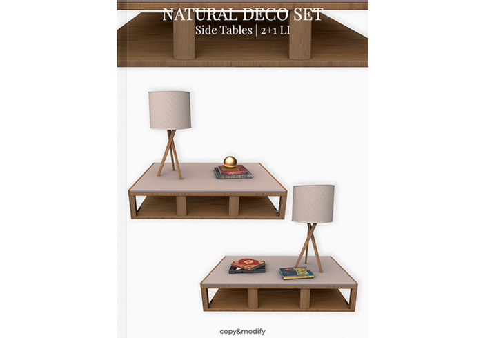 MINIMAL - Natural Deco Set Sidetables