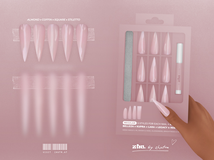 zhu. Rosy mesh nails