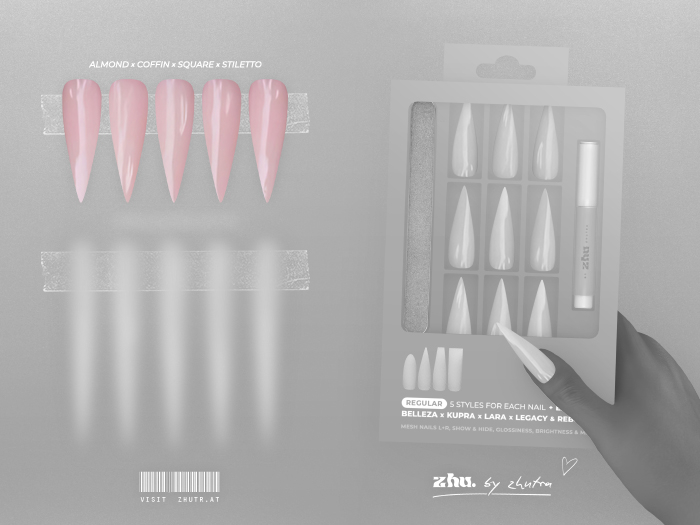 zhu. Rosy mesh nails DEMO