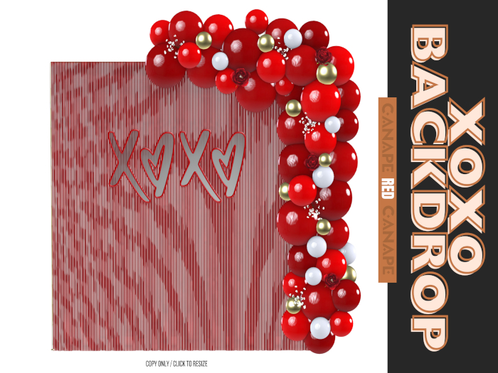 [Canape] XOXO Backdrop RED