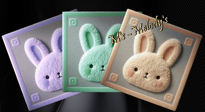 M's - Carpet /rug/ 3 COLORS - "Kairo Rabbit"