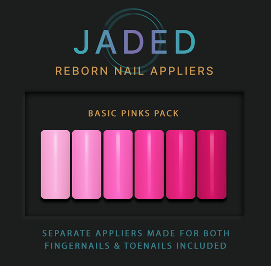 JADED - Reborn Nail Appliers - Basic Pinks - Reborn Nails - Reborn Toenails - Pink Nails