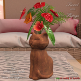 *Sweet Little Things* Wooden Vase with tropical Plants 