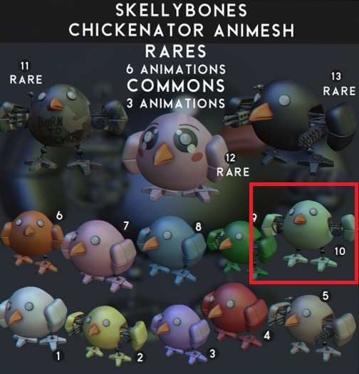 Skellybones -- Chickenator Animesh Robot #10 COMMON