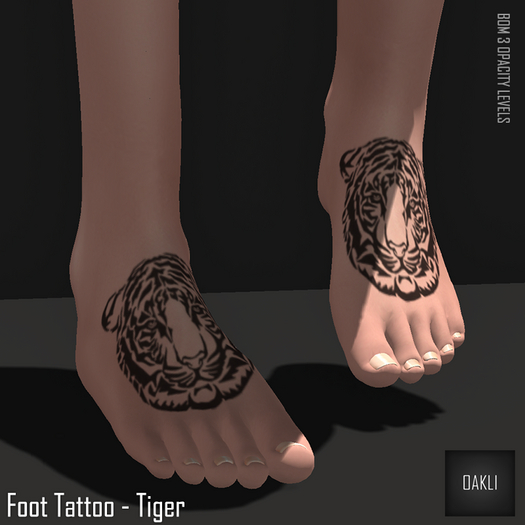 [OAKLI] Foot Tattoo - Tiger