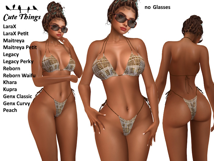 [CT] Micro Bikini Ghibli - LaraX, Maitreya, Petit, Legacy, Perky, Reborn, Waifu, GenX Classic, GenX Curvy, Peach - DEMO