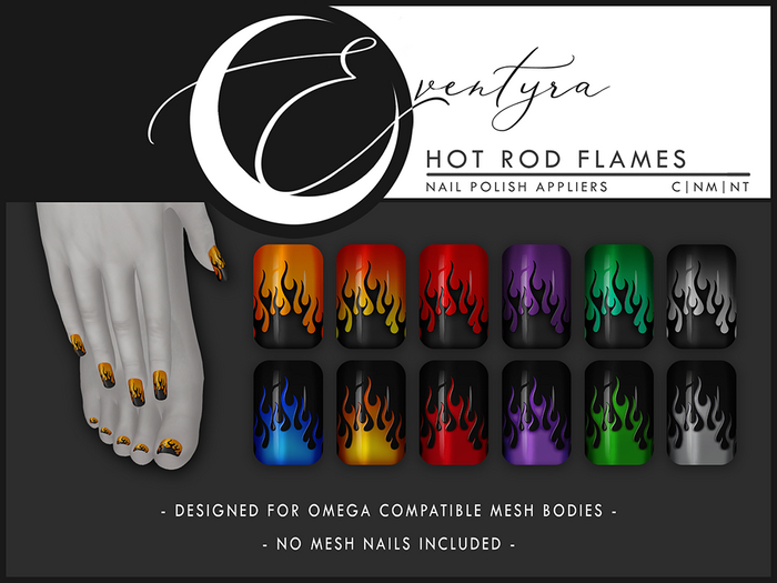 Eventyra - Omega Nail HUD - Hot Rod Flames