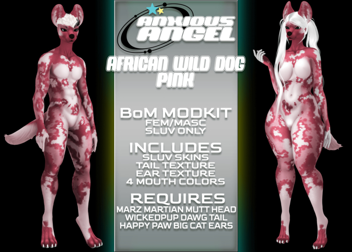 { aa } African Wild Dog (PINK) - BoM Modkit