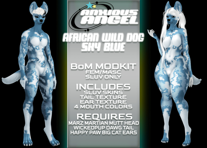 { aa } African Wild Dog (SKY BLUE) - BoM Modkit