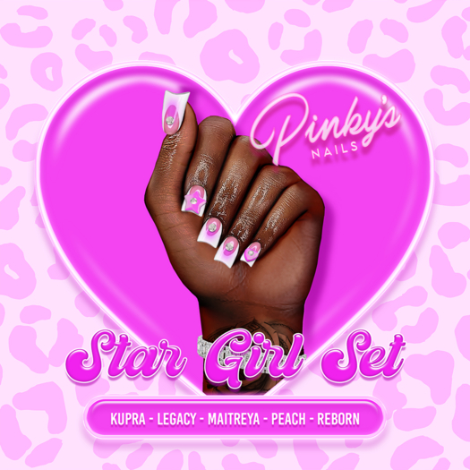 !! Pinky's Nails !! Star Girl Set [Purple] ' Shorties