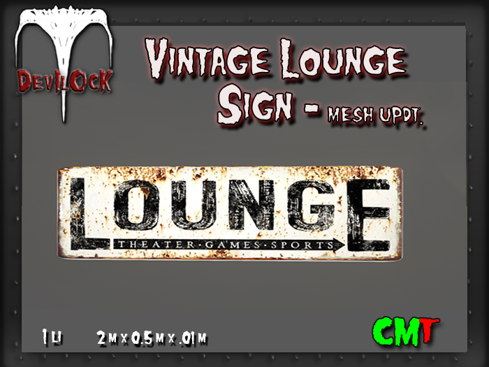 DEVILOCK - Vintage Lounge Sign  Mesh Updt.