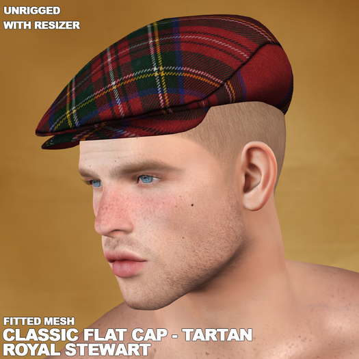 RGDW - Classic Flat Cap - Tartan - Royal Stewart
