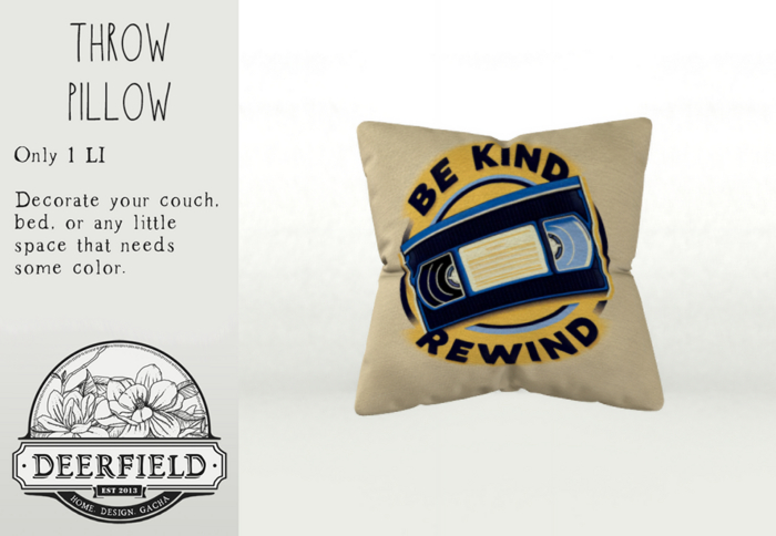 Be Kind Rewind Pillow - DEERFIELD Design