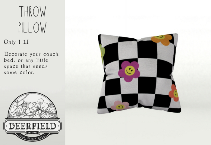 Groovy Check Pillow - DEERFIELD Design