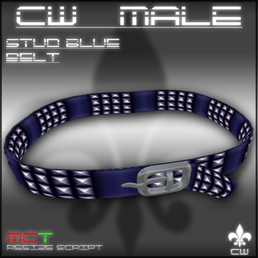 .:CW MALE:. Studded Blue Belt