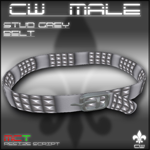 .:CW MALE:. Studded Grey Belt