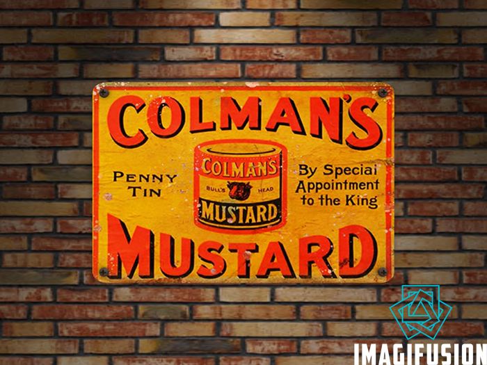 *Vintage Metal Sign - Colmans Mustard*